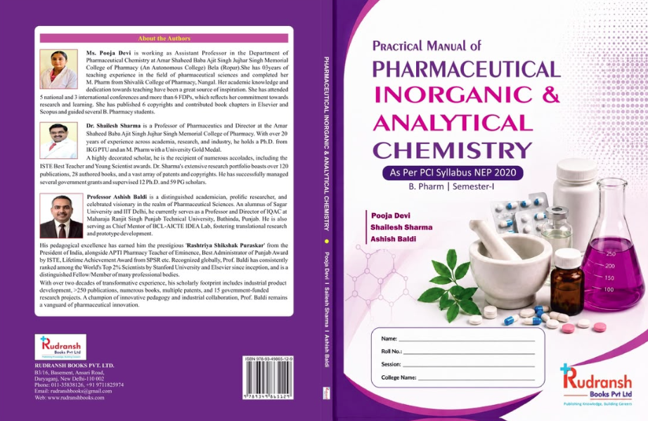 Practical Manual of Pharmaceutical Inorganic and Analytical Chemistry